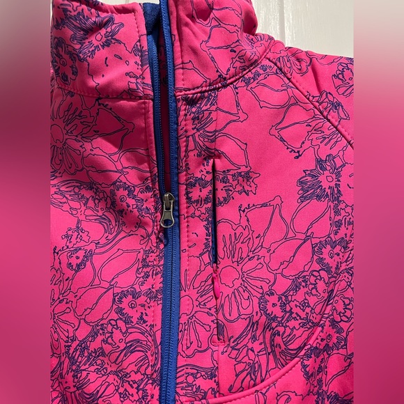 GP Lightweight, Waterproof , Jacket / Coat in Fuchsia w Royal Blue Design - Picture 4 of 10